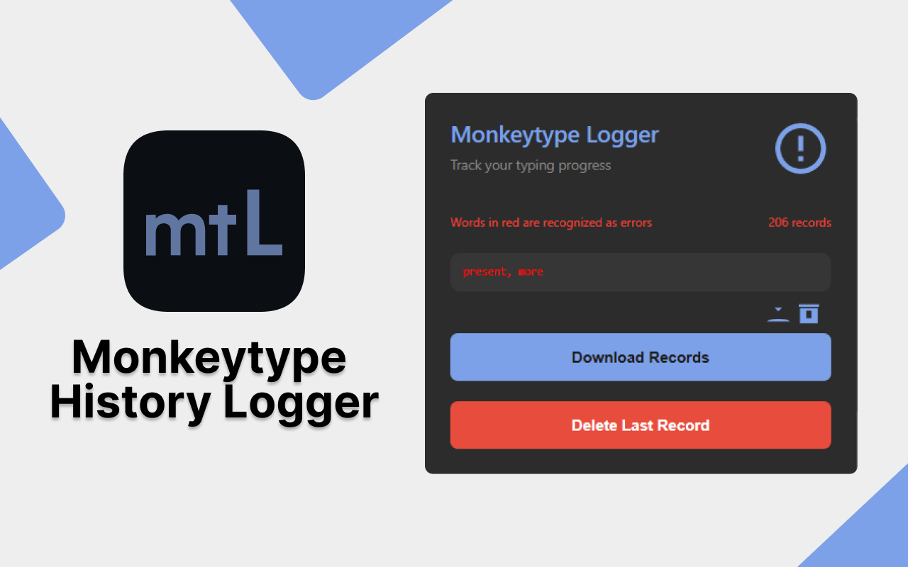 MonkeyType Track Error Logger